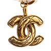Image 2 : Chanel Gold Chain Link Quilted CC Pendant Necklace