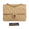 Chanel Vintage Beige Calfskin Leather Square Mini Flap Bag
