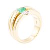 Image 4 : 1.20 ctw Emerald And Diamond Ring - 14KT Yellow Gold