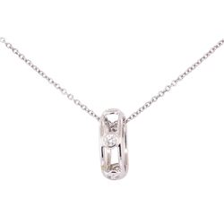 Tiffany and Company 0.25 ctw Diamond Ring Pendant with Chain