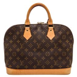 Louis Vuitton Monogram Canvas Leather Alma MM Handbag