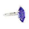 2.53 ctw Tanzanite Ring - 14KT White Gold