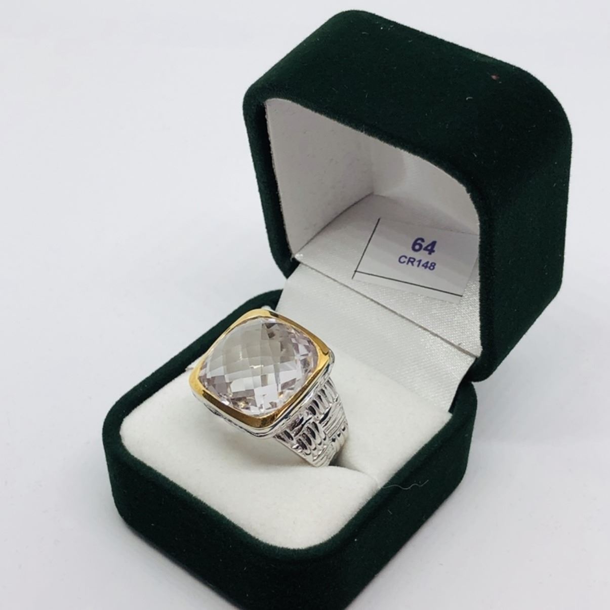 ROSE QUARTZ MEN'S RING SIZE 9