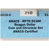 Image 3 : 2016-S RONALD REAGAN DOLLAR ANACS RP70 DCAM