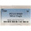 Image 3 : 1989 AMERICAN SILVER EAGLE PCGS MS69