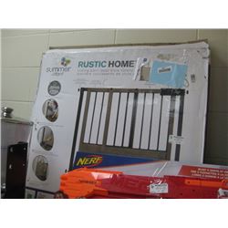 rustic home sliding baby gate