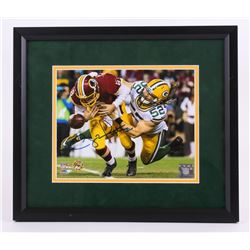 Clay Matthews Signed 13.5 x15.5  Custom Framed Photo Display (Matthews Hologram)