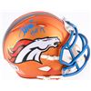 Image 1 : Terrell Davis Signed Broncos Mini Blaze Speed Helmet Inscribed "HOF 17" (Radtke COA  Davis Hologram)
