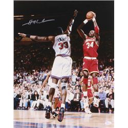 Hakeem Olajuwon Signed Rockets 16x20 Photo (JSA COA)