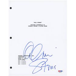 Oliver Stone Signed  Wall Street  Movie Script Cover (PSA COA)