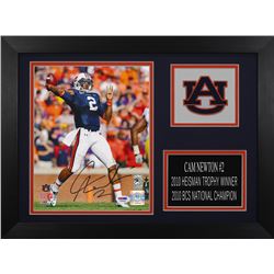 Cam Newton Signed Auburn Tigers 14x18.5 Custom Framed Photo Display (PSA COA)