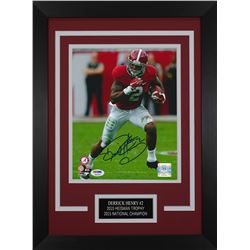Derrick Henry Signed Alabama Crimson Tide 14x18.5 Custom Framed Photo Display (PSA COA)