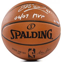 Dirk Nowitzki Signed LE Official NBA Game Ball Inscribed  06/07 MVP  (Panini COA)