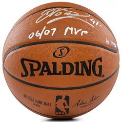 Dirk Nowitzki Signed LE Official NBA Game Ball Inscribed "06/07 MVP" (Panini COA)