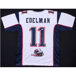 Julian Edelman Signed Patriots Jersey with Custom Stitched "The Catch" Photo (JSA COA)