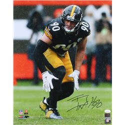 T. J. Watt Signed Pittsburgh Steelers 16x20 Photo (JSA COA  Watt Hologram)