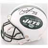Image 1 : Darron Lee Twice-Signed Jets Full-Size Authentic On-Field Helmet (JSA Hologram)