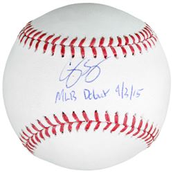 Corey Seager Signed Baseball Inscribed  MLB Debut 9/3/15  (Fanatics Hologram  MLB Hologram)