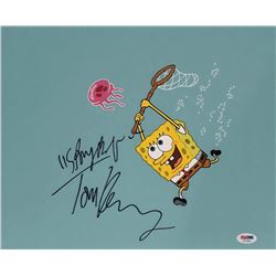 Tom Kenny Signed  SpongeBob SquarePants  11x14 Photo Inscribed  SpongeBob  (PSA COA)