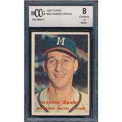 1957 Topps #90 Warren Spahn (BCCG 8)