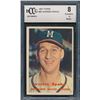 Image 1 : 1957 Topps #90 Warren Spahn (BCCG 8)