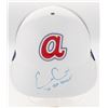 Image 1 : Evan Gattis Signed Atlanta Braves Throwback Full-Size Batting Helmet Inscribed "El Oso Blanco" (Radt