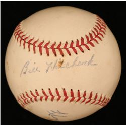 Lloyd Merriman  Billy Hitchock Signed OAL Baseball (JSA Hologram)