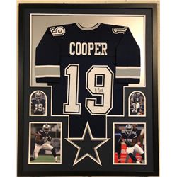 Amari Cooper Signed Dallas Cowboys 34x42 Custom Framed Jersey Display (JSA COA)