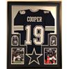 Image 1 : Amari Cooper Signed Dallas Cowboys 34x42 Custom Framed Jersey Display (JSA COA)