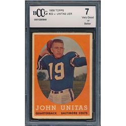 1958 Topps #22 Johnny Unitas (BCCG 7)