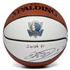 Image 1 : Dirk Nowitzki Signed LE Dallas Mavericks Logo Basketball Inscribed "Swish 41" (Fanatics Hologram)