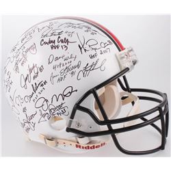 NFL Hall of Fame Legends Full-Size Authentic On-Field Helmet Signed by (39) with Joe Montana, Jerry 