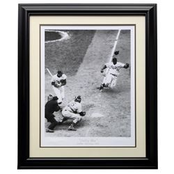Jackie Robinson LE  Stealing Home  24x29 Custom Framed Hulton Archive Giclee Display
