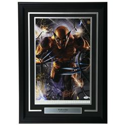 Greg Horn Signed  Wolverine  13x19 Custom Framed Lithograph Display (JSA COA)