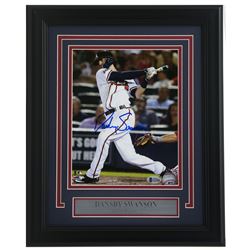 Dansby Swanson Signed Atlanta Braves 11x14 Custom Framed Photo Display (Beckett COA)