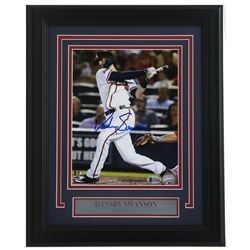 Dansby Swanson Signed Atlanta Braves 11x14 Custom Framed Photo Display (Beckett COA)