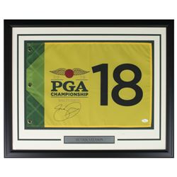Henrik Stenson Signed 2016 PGA 21x27 Custom Framed Pin Flag Display (JSA COA)