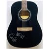 Image 1 : Brian Setzer Signed Acoustic Guitar with Hand-Drawn Picture (JSA COA)