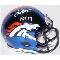 Terrell Davis Signed Denver Broncos Chrome Speed Mini-Helmet Inscribed "HOF 17" (Radtke COA)