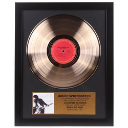 Bruce Springsteen Framed 16x20 Gold Plated  Born to Run  Record Album Award Display