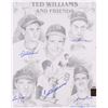 Image 1 : Red Sox LE "Ted Williams and Friends" 16x20 Lithograph Signed by (5) with Ted Williams, Bobby Doerr,