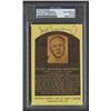 Image 1 : Hank Greenberg Signed Gold Hall of Fame Postcard (PSA Encapsulated)
