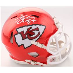 Travis Kelce Signed Kansas City Chiefs Chrome Speed Mini Helmet (Beckett COA)