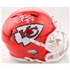 Image 1 : Travis Kelce Signed Kansas City Chiefs Chrome Speed Mini Helmet (Beckett COA)