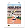 Image 1 : Looney Tunes "Bugs Bunny at Bat for the Yankees" Embossed Collectible 19x25 Lithograph