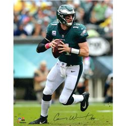 Carson Wentz Signed Philadelphia Eagles 16x20 Photo Inscribed  AO1  (Fanatics Hologram)