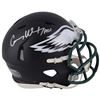 Image 1 : Carson Wentz Signed Philadelphia Eagles Matte Black Mini Speed Helmet Inscribed "AO1" (Fanatics Holo