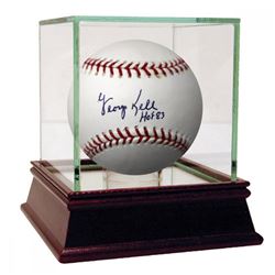 George Kell Signed Baseball Inscribed  HOF 83  with High Quality Display Case (PSA Hologram)