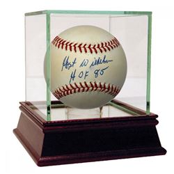 Hoyt Wilhelm Signed Baseball Inscribed  HOF 85  with High Quality Display Case (JSA Hologram)