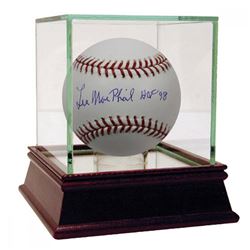 Lee Macphail Signed OML Baseball Inscribed  HOF 98  (JSA Hologram)